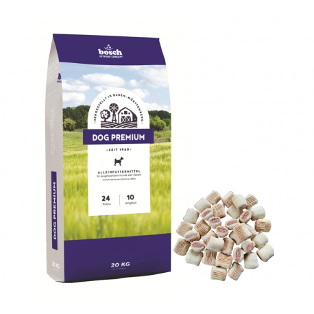 bosch Dog Premium 20kg + bosch jautienos sausainiai 10kg bosch Dog Premium 20kg + bosch jautienos sausainiai 10kg